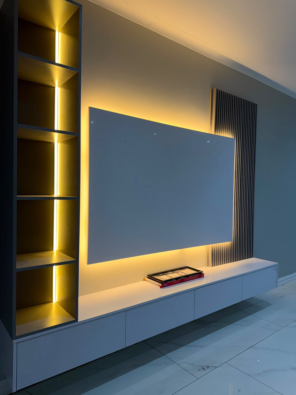 Backlit TV Wall & Display Unit